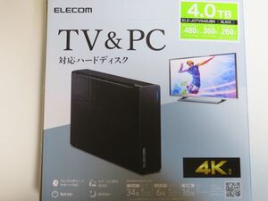 エレコム 外付けHDD 4TB ELD-JOTV040UBK 新品未開封