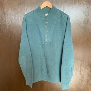 USA製 70~80'S LLBEAN　LLbean　LLビーン　high trek yarn ５buttan ヘンリーネック　sweater セーター　ニット　オールド　ビンテージ