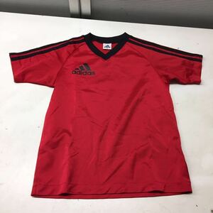 〇送料無料★adidas アディダス★半袖Tシャツ トップス★キッズ ジュニア 子供 150★赤#31028sjj24