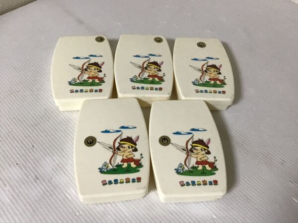 プラスチック ケース インディアン 弁当箱 5個セット レトロ雑貨 かわいい容器 小分け 10.7×15.8cm 中古