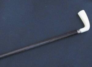 * Vintage walking stick . ebony cane . made in Japan 