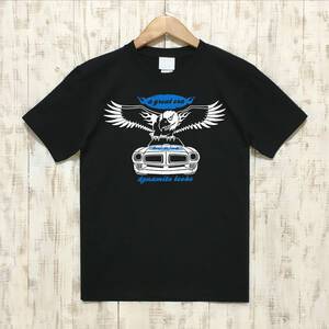 ■ DYNAMITE LOOKS Tシャツ■Mサイズ（ブラックxブルー）アメ車　アメリカ　トランザム