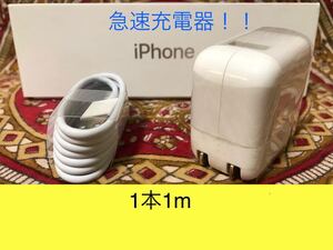 iPhone充電器 ライトニングケーブル 1本 1m 急速充電器セット