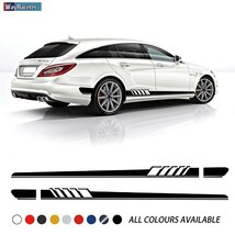 版 1 ドアサイドストライプスカートのメルセデスベンツ CLS クラス W219 C219 W218 C218 X218 C257 CLS63 AMG _画像1