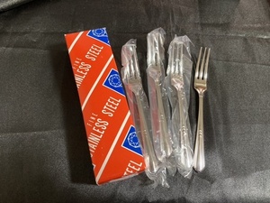 [24ps.@2000 jpy ]. Fork stainless steel new goods unused 