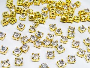 台座付きA級ガラスストーン100pc クリスタル