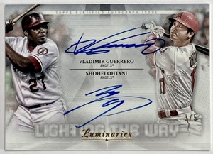 【5枚限定】大谷翔平/V. ゲレーロ直書きサイン 2019 Topps Luminaries Lighing the Way Dual Auto Combo