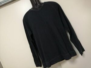 kkaa1931 ■ Eddie Bauer ■ エディーバウアー Tシャツ カットソー トップス 長袖 Vネック コットン 黒 L