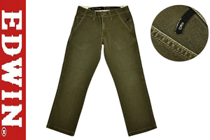 K-3106*EDWIN New Vintage Edwin KV503* olive green color tsu il ground strut Work tiger u The - chino pants W28