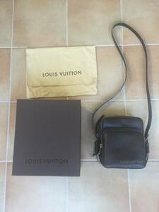 美品 LOUIS VUITTON キュイールベキア トロターMM(ブラウン)/送料込み