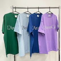 FC限定品 L'Arc~en~Ciel BIG 旧ロゴTシャツ size Free BLUE 初期ロゴ FREESIZE ラルクアンシエル hyde tetsuya ken yukihiroオーバーサイズ_画像2