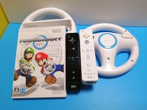 ニンテンドー Wiiマリオカート マリオカート Wii リモコン KURO Wiiリモコン SHIRO Wii ハンドル 2個