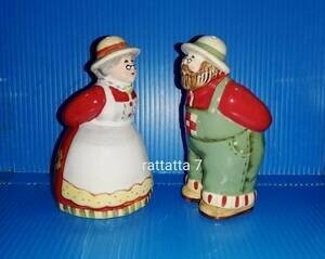 ☆Cracker Barrel☆salt and pepper☆ソルト&ペッパー☆塩胡椒入れ☆農業☆農家☆陶器☆ソルトペッパー