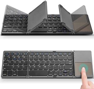 フルサイズ ワイヤレス キーボード 折り畳み キーボード タッチパッド搭載