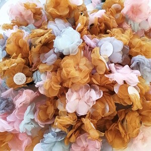 材料 手作り モチーフ パーツ ヘアゴム ハンドメイド 花モチーフ レース S1