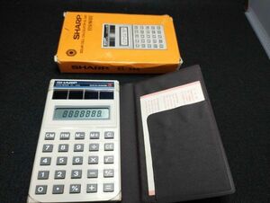 電卓　EL-345　ELS1　MATE　SHARP　手帳型　ポケットサイズ　ソーラー　シャープ　箱付き (21_91116_12)