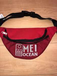 mei ocean ボディバッグ ウエストポーチ ウエストバッグ ショルダー レッド