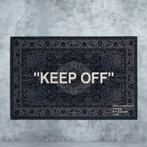 [Virgil Abloh × IKEA]KEEP OFF ковер 200x300va- Jill a blow "теплый" белый OFF-WHITE Ikea 