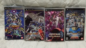 PSPソフト【動作確認済】ガンダムソフト4本 まとめ売り