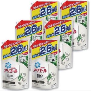 アリエールバイオサイエンスジェル 微香詰め替えウルトラジャンボ洗濯洗剤 抗菌(1680g*6袋セット)