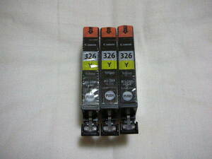 * new goods CANON Canon original ink cartridge BCI-326Y yellow 3 piece set *