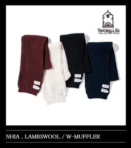 美品 Inverallan × Neighborhood W-Muffler (2013 A/W) マフラー ネイビー 限定 コラボ ネイバーフッド