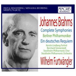 ◆ブラームス交響曲全集（ベルリン・フィル） フルトヴェングラー 4CD新品未開封品◆