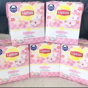 Lipton 日本限定ブレンド 限定 さくらティー 限定デザイン リプトン チェリーブロッサム レア 60袋 5箱
