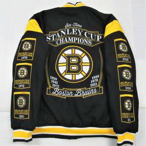 BE5)JH Design Boston Bruins Champions ウールリバーシブル ジャケット/NHL/ボストン・ブルーインズ/S/USサイズ