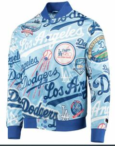 BE29)PRO STANDARD Los Angeles Dodgersプリントサテンジャケット/MLB/スタジャン/ドジャーズ/2XL/LLD632086