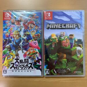 新品未開封 大乱闘スマッシュブラザーズ マインクラフト 2本セット Switch
