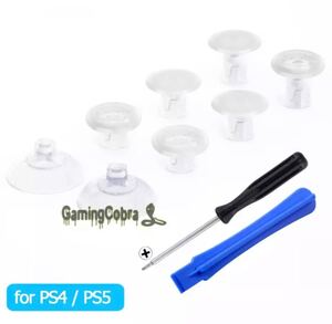 (中古品)ps4 ps5 コントローラーカスタムパーツeXtremeRate アナログスティック(クリア)