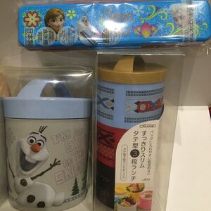 アナとユキの女王 オラフ コンビセット ランチボックス お弁当箱 スプーン お箸
