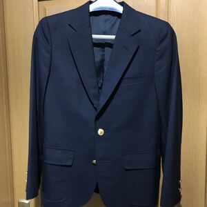 ジェイプレス J.PRESS テーラード ジャケット ブレザー ウール シングル 段返り 3B 背抜き 金ボタン ネイビー 7号