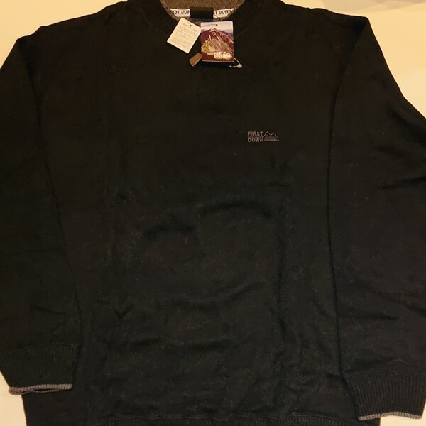 FIRST DOWN ニットセーター トップス ジップアップ 未使用品
