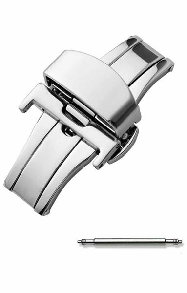 プッシュ式 腕時計 尾錠18MM Dバックル　ステンレス　高品質 大人気