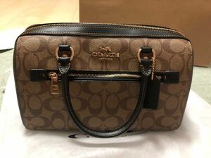 新品COACH ショルダーとハンド　2wayバッグ シグネチャーキャンパス ミニボストンバッグ