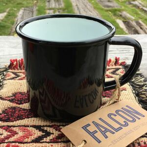 ファルコンFALCON英国伝統ホーローマグ350mlブラック　琺瑯食器 マグカップ キッチン アウトドア キャンプ コーヒー ギフト