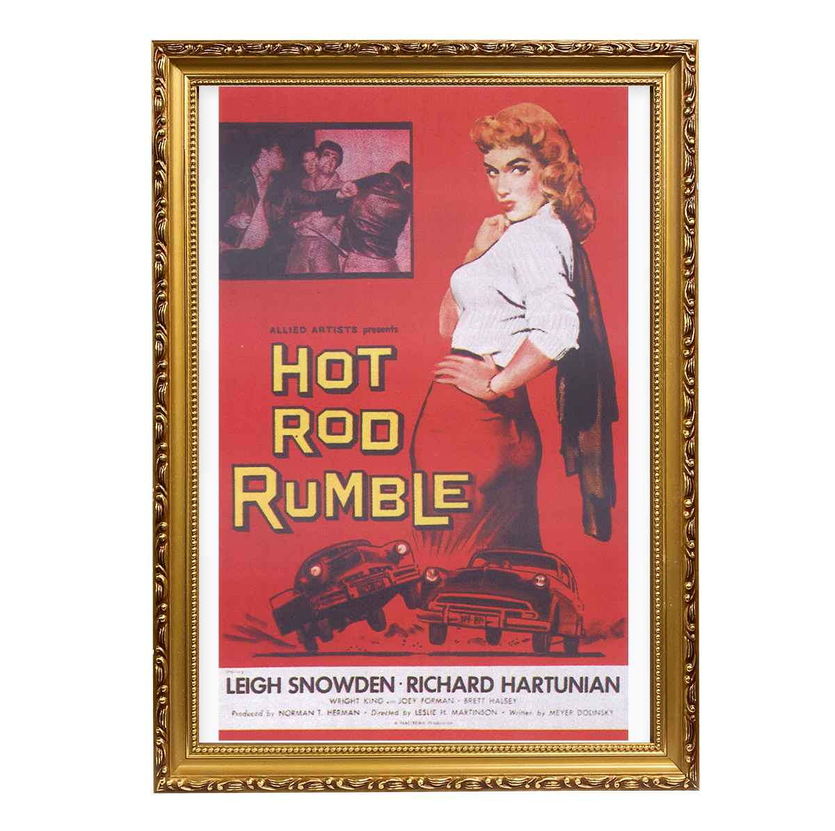 Luxury Antique Vintage Style A3 Picture Frame Wooden Frame E Gold Art Poster Retro Painting Pinup Hot Rod American Car, art supplies, picture frame, poster frame