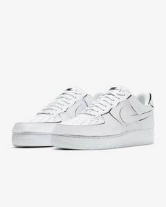 28cm●NIKE AF1/1 AIR FORCE 1 ナイキ エア フォース 1 ホワイト 白 オレンジ スニーカー CZ5093-100 カスタマイズ アレンジ