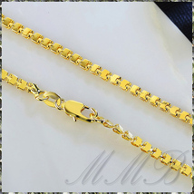 [NECKLACE] 18K Gold Plated Square Chain 四角形 スクエア リンクチェーン ゴールド ショート ネックレス 2.5x400mm (4g) 【送料無料】_画像3
