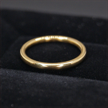 [RING] Yellow Gold Plated Stainless Smooth Simple スムース シンプル イエローゴールド 2mm 甲丸スリム リング 19号 (1.7g)【送料無料】_画像4