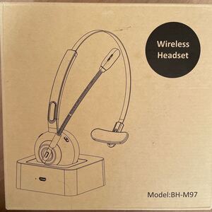 TSdrena Bluetoothヘッドセット 充電スタンド 付き PC用 片耳 ワイヤレス オペレーター用リモコンマイク付 軽量