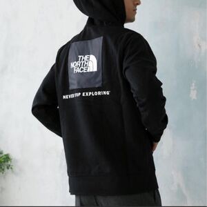 【新品】THE NORTH FACE ザノースフェイス裏起毛プルオーバーパーカー ボックスロゴ ブラック ロゴパーカー