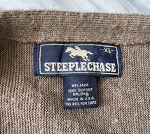 希少 レア STEEPLECHASE USA製 80s 90s vintage アクリル ニット カーディガン XL ブラウン スティープルチェイス アメリカ製 ヴィンテージ_画像10