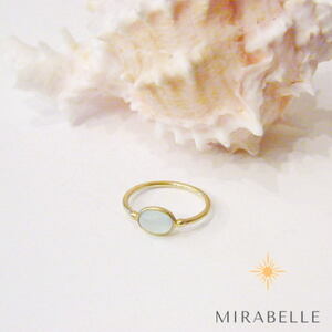 MIRABELLE ミラベル カルセドニー付きリング 指輪 14号 レディース 新品 未使用 通販 ゴールド 天然石 海外 ブランド イギリス