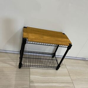 メタルラック ユニットシェルフ インテリア家具 シェルフ キッチンテーブル 木製 サイドテーブル