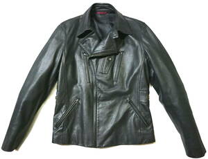  beautiful shape / stylish!* Joy ks made Paul Smith Paul Smith cow leather leather rider's jacket *L size ( height 175-177 centimeter rank )