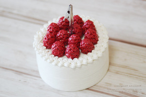 ★ハンドメイド * ホールケーキ メモスタンド 兼 小物入れ * 秘密の箱 * 送料無料 * 1点物!★