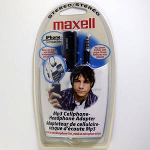 Maxell America mobile telephone stereo headset adaptor new goods mak cell America 